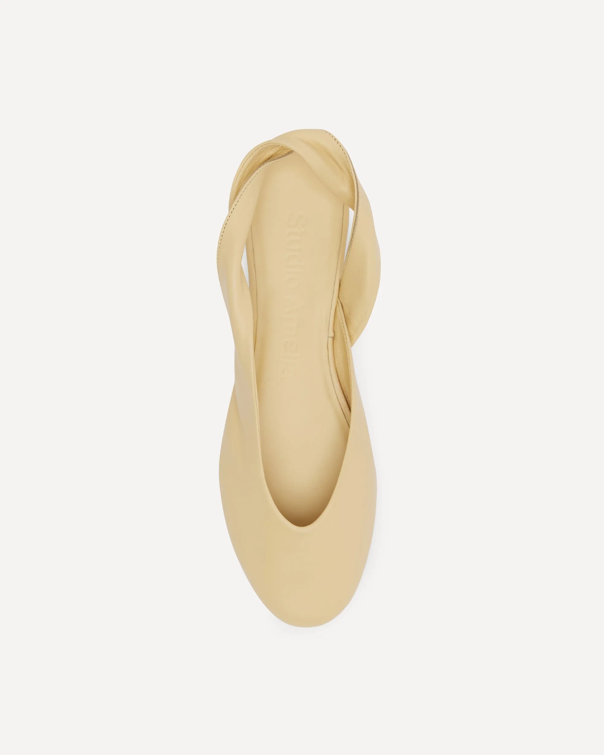 Light beige slingback flat for the office