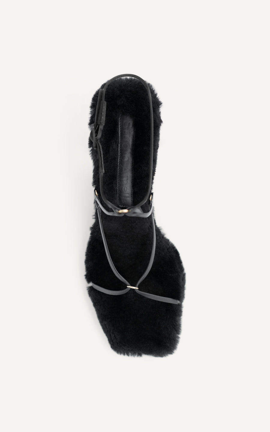 Sissonne 80 Heel | Black Shearling