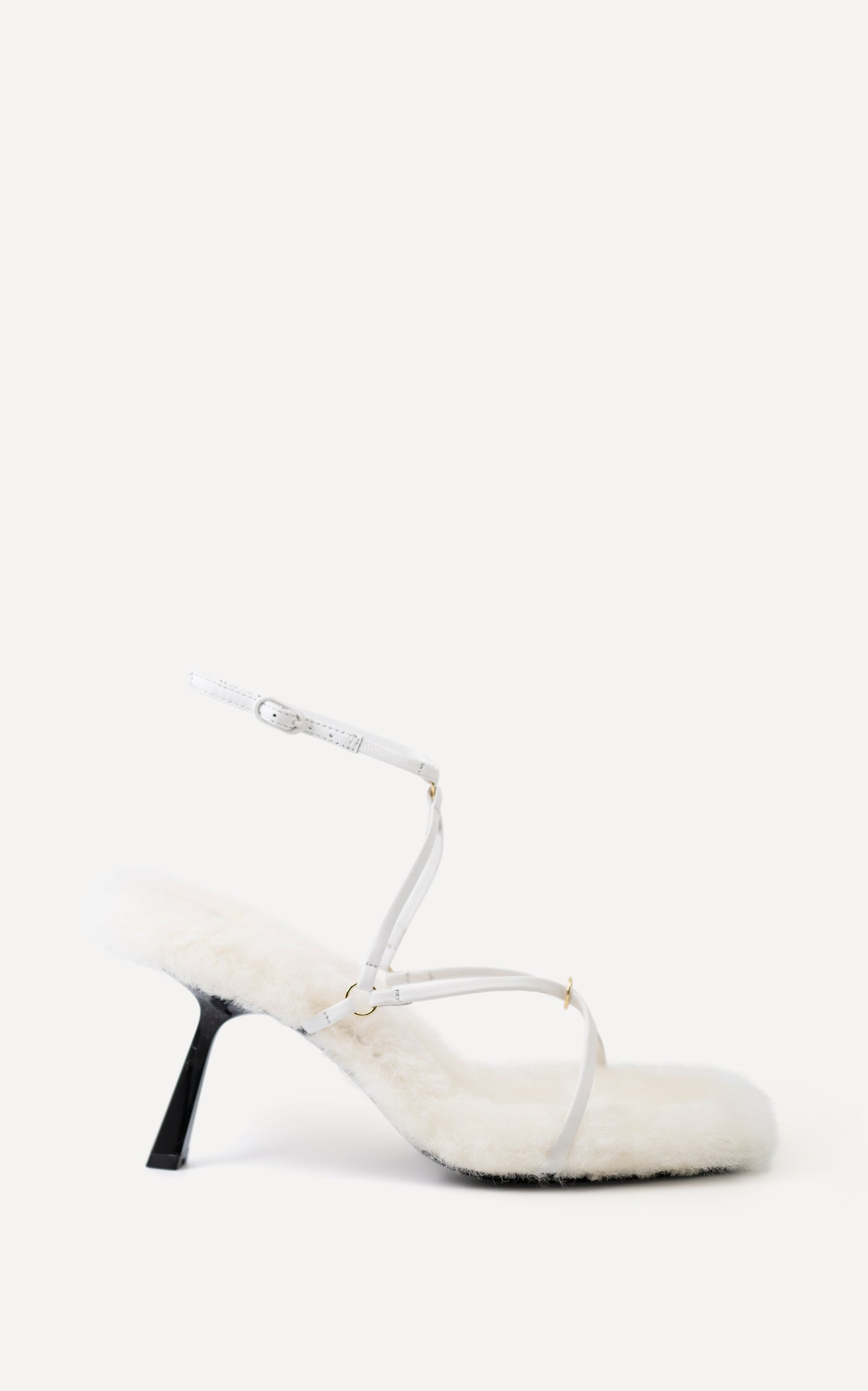 Sissonne 80 Heel | White Shearling