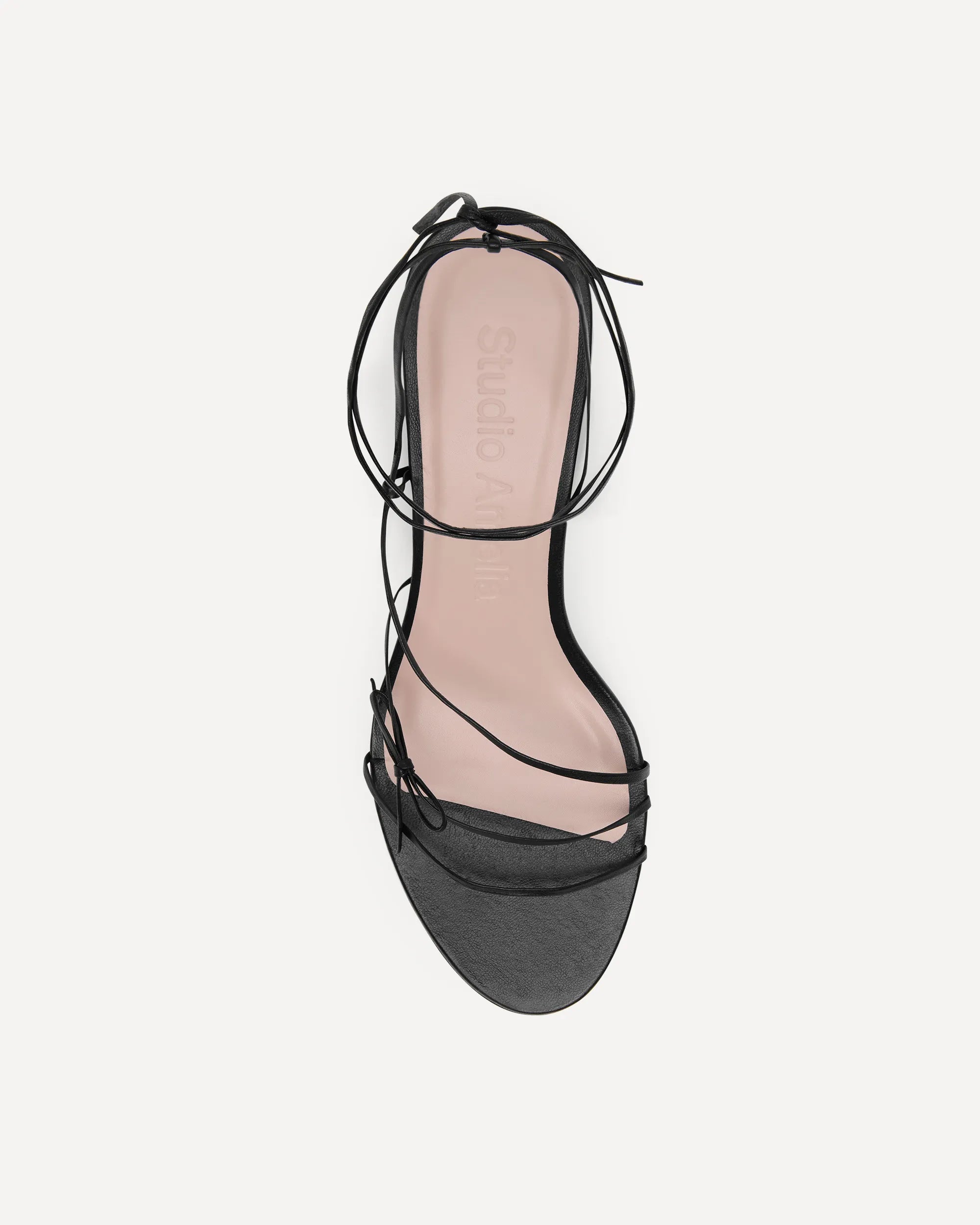 A sexy black strappy high heel