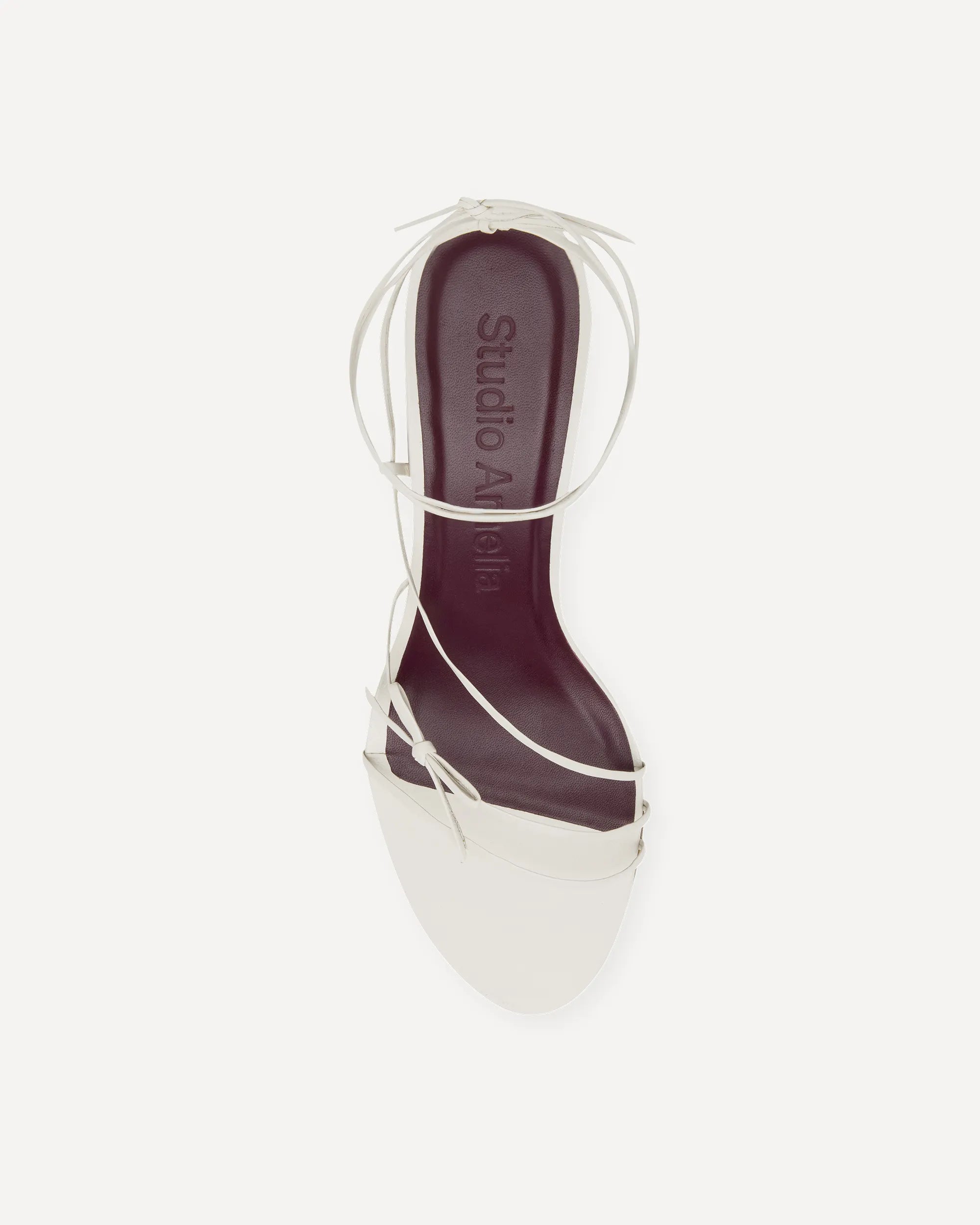 A white strappy heel for wedding shoes