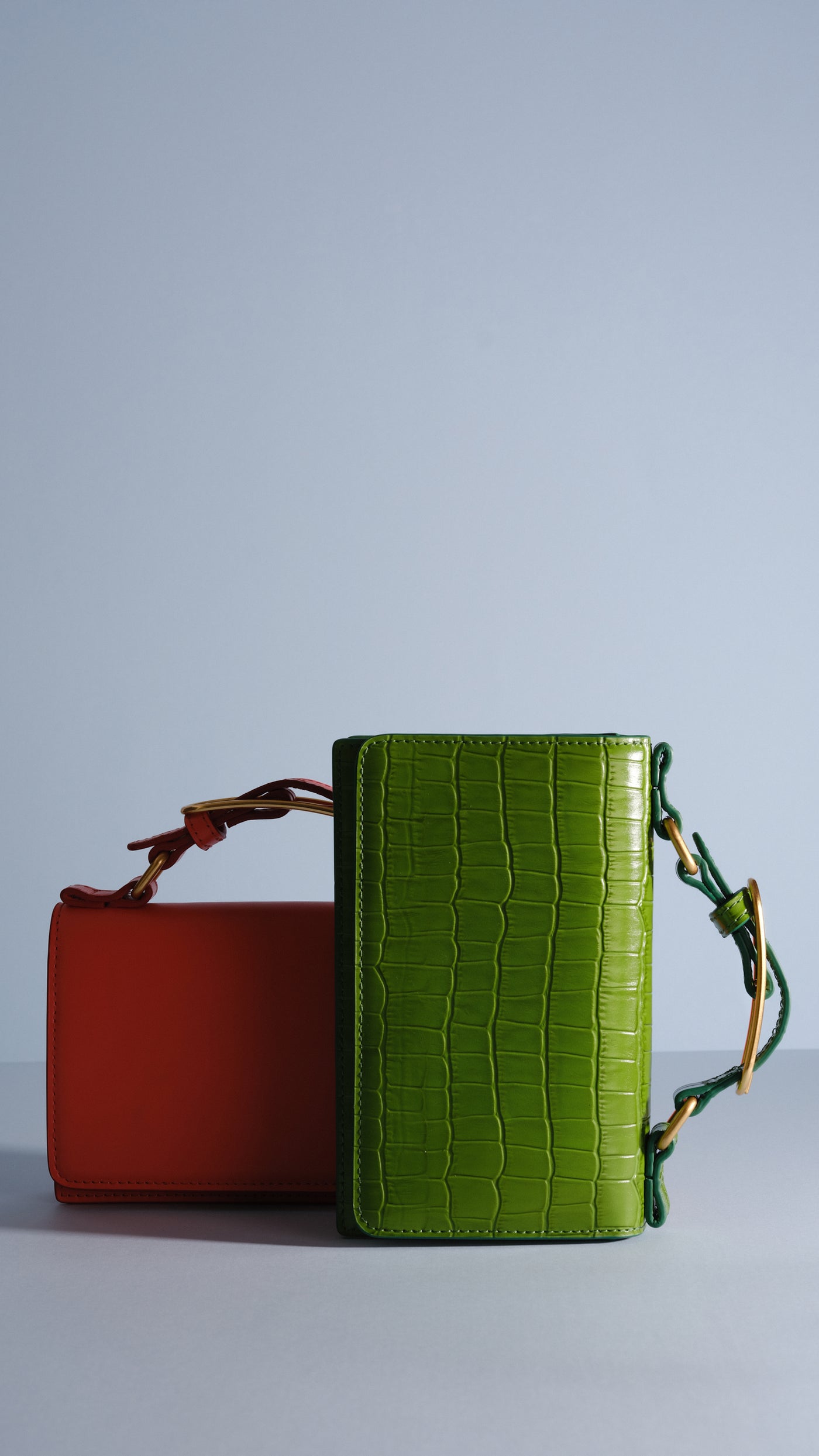 Audrey Mini Clutch | Sage Crocodile