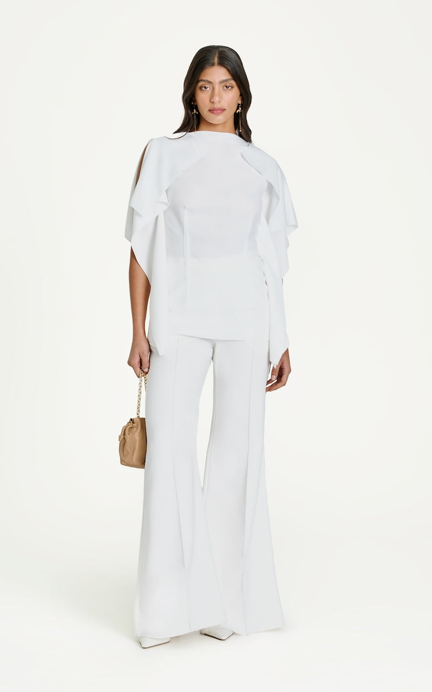 Illusion Winged Top | Ivory