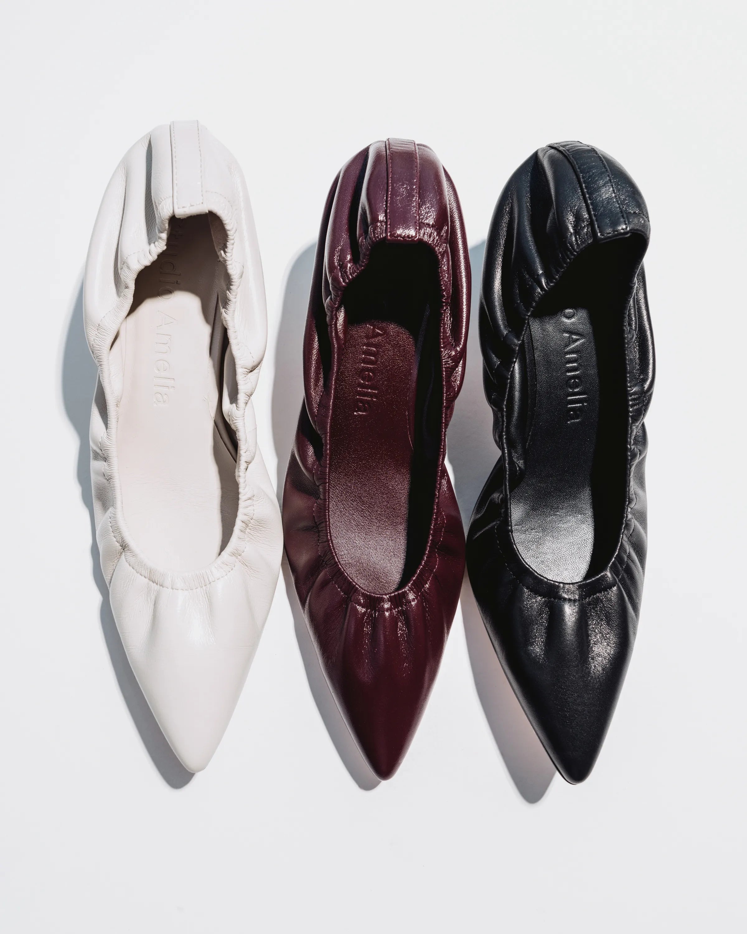 Three pointed leather pumps made for the office