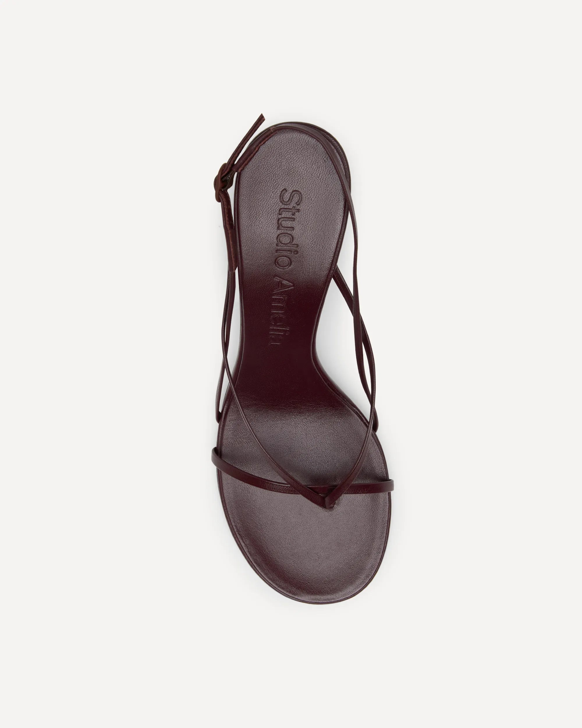 The wishbone 90 heel in burgundy