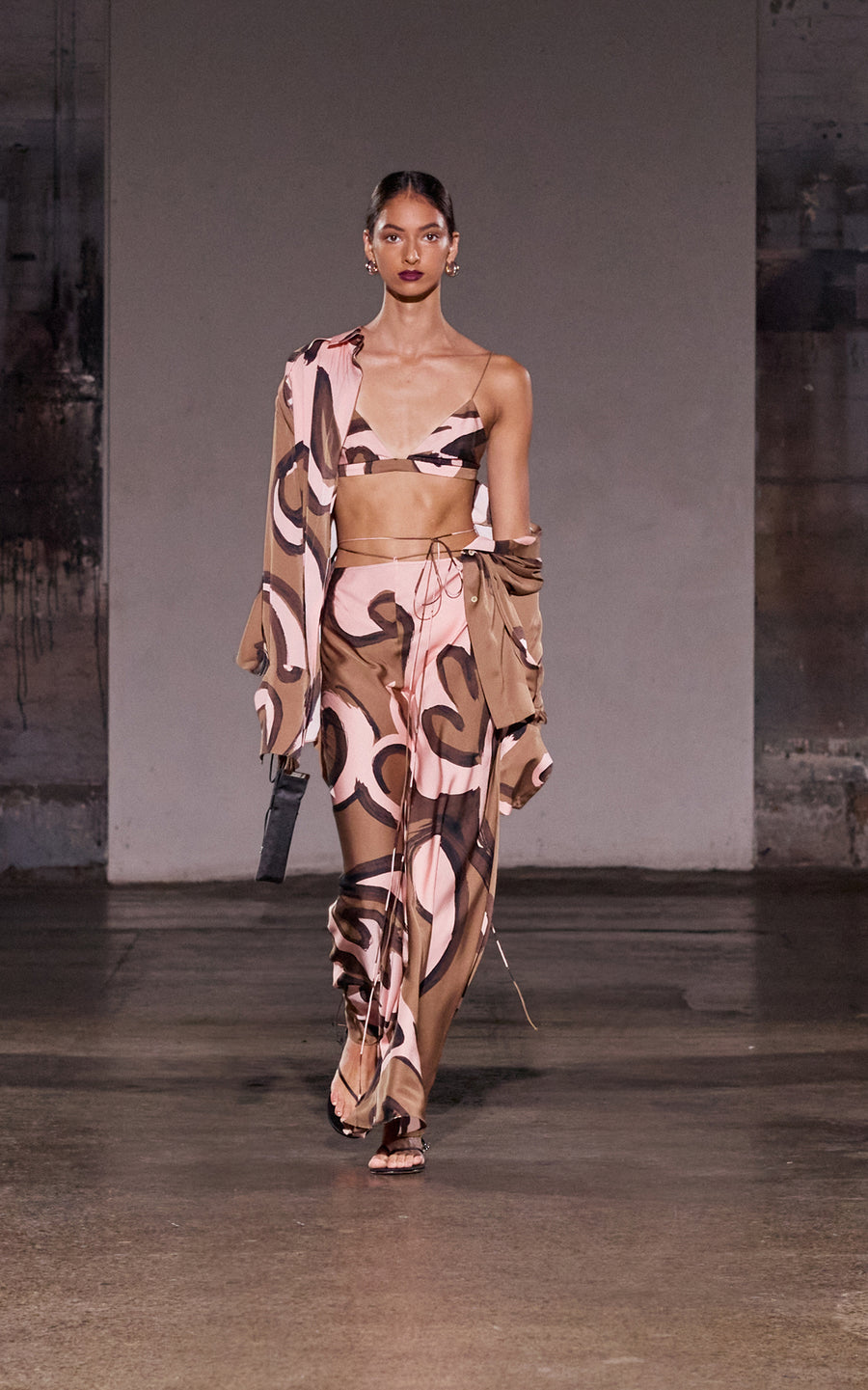 Lava Maxi Slip Skirt | Abstract Paisley Print - SAMPLE