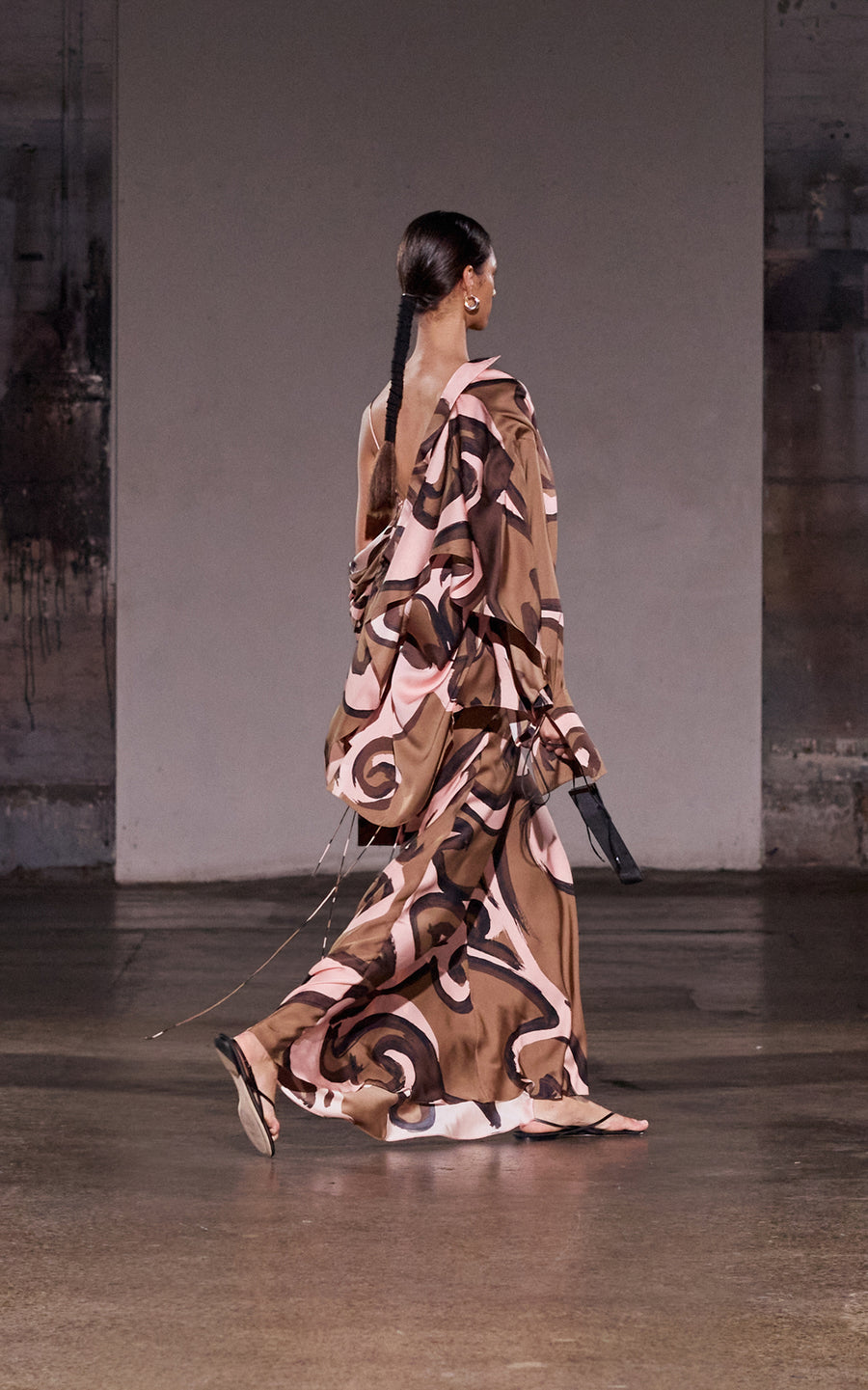 Lava Maxi Slip Skirt | Abstract Paisley Print - SAMPLE