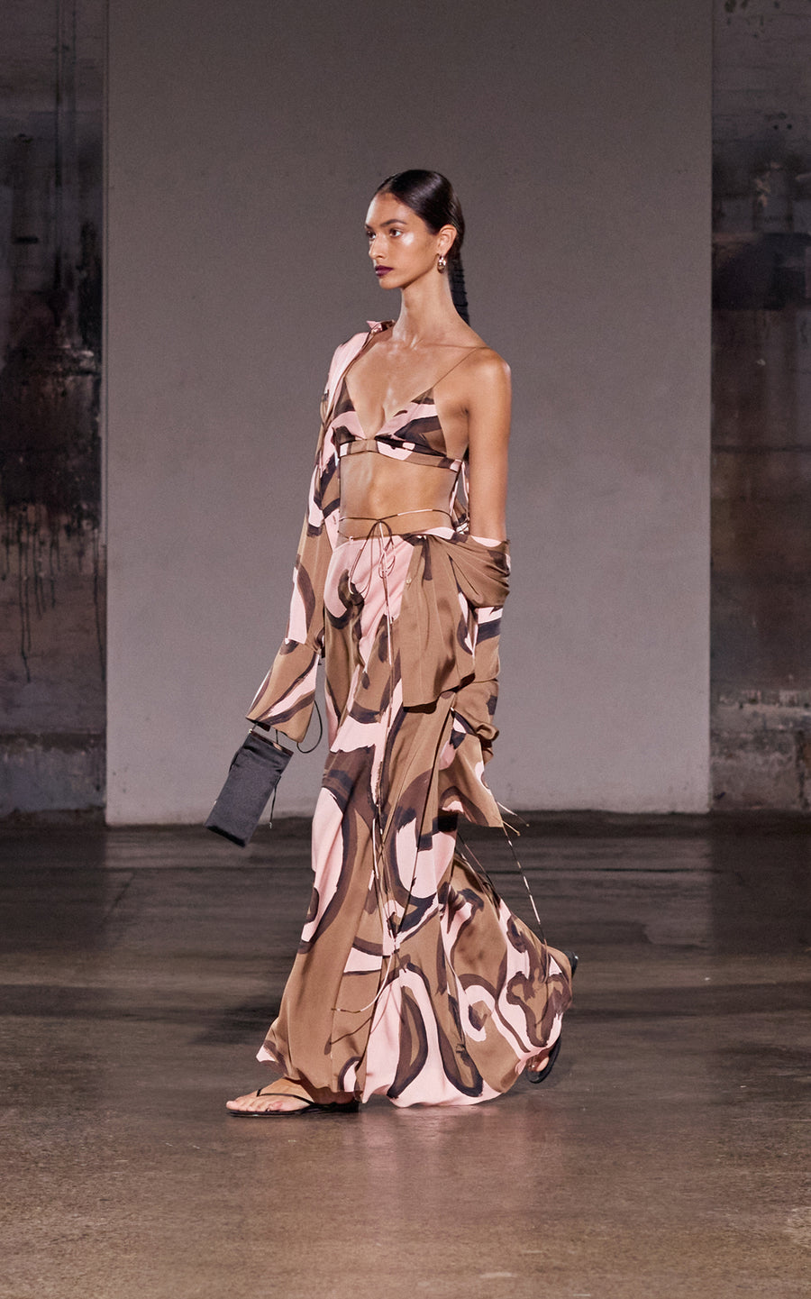 Lava Maxi Slip Skirt | Abstract Paisley Print - SAMPLE