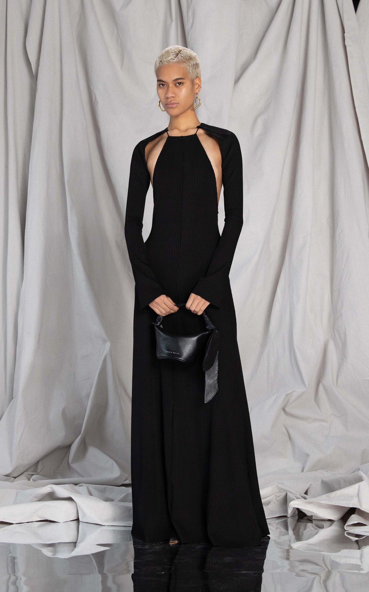 Venus Rib Maxi Dress | Black