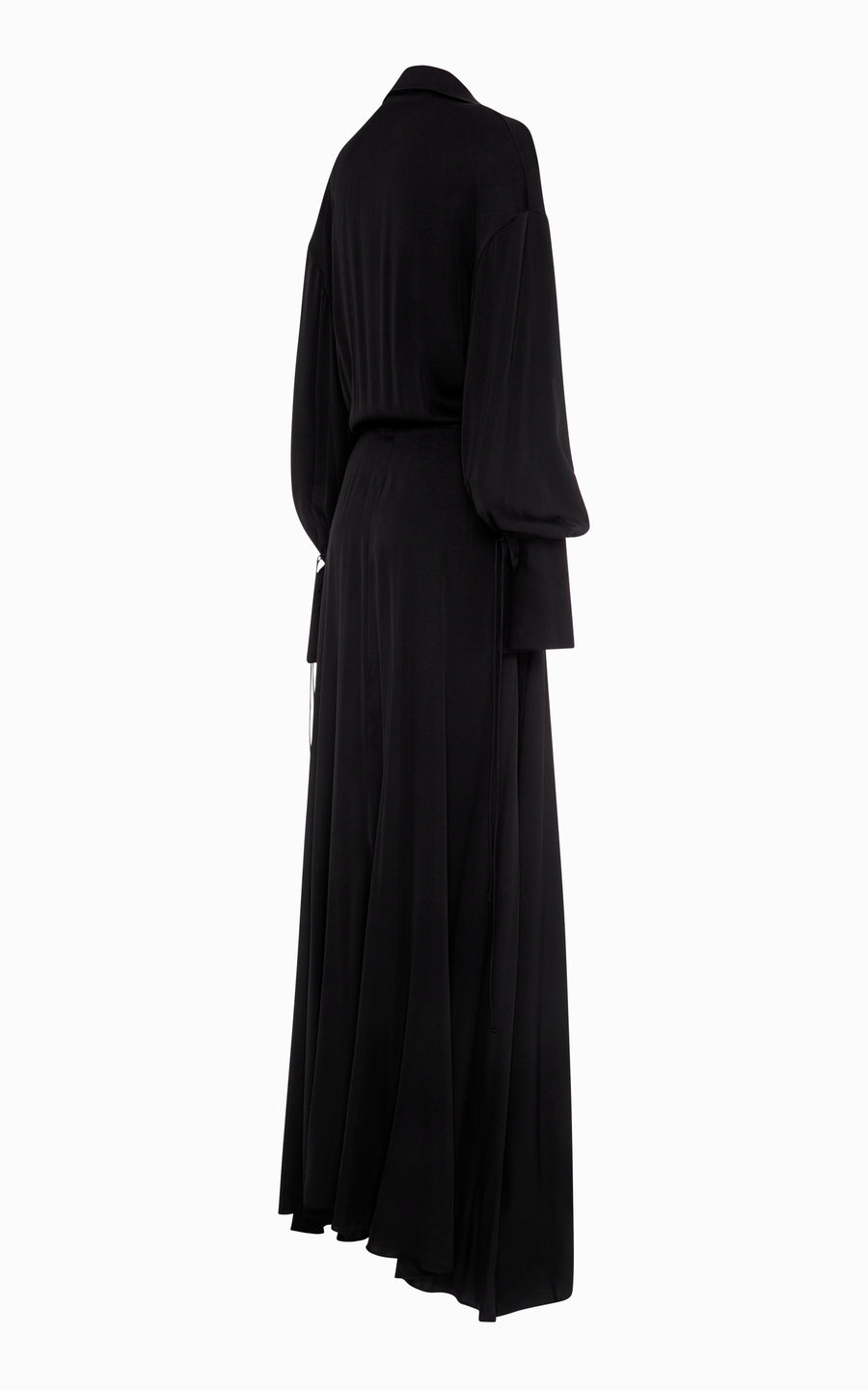 Alchemist Draped Wrap Maxi Dress | Black