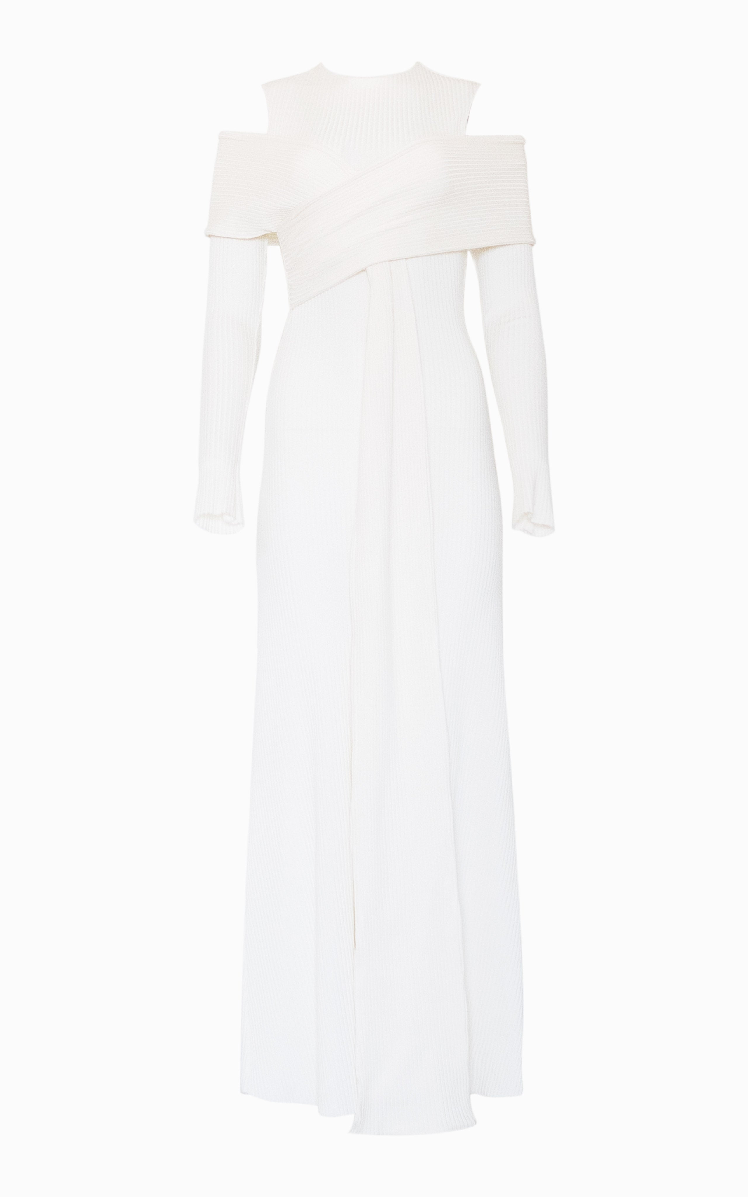 Bandage Rib Midi Dress | Ivory - SAMPLE