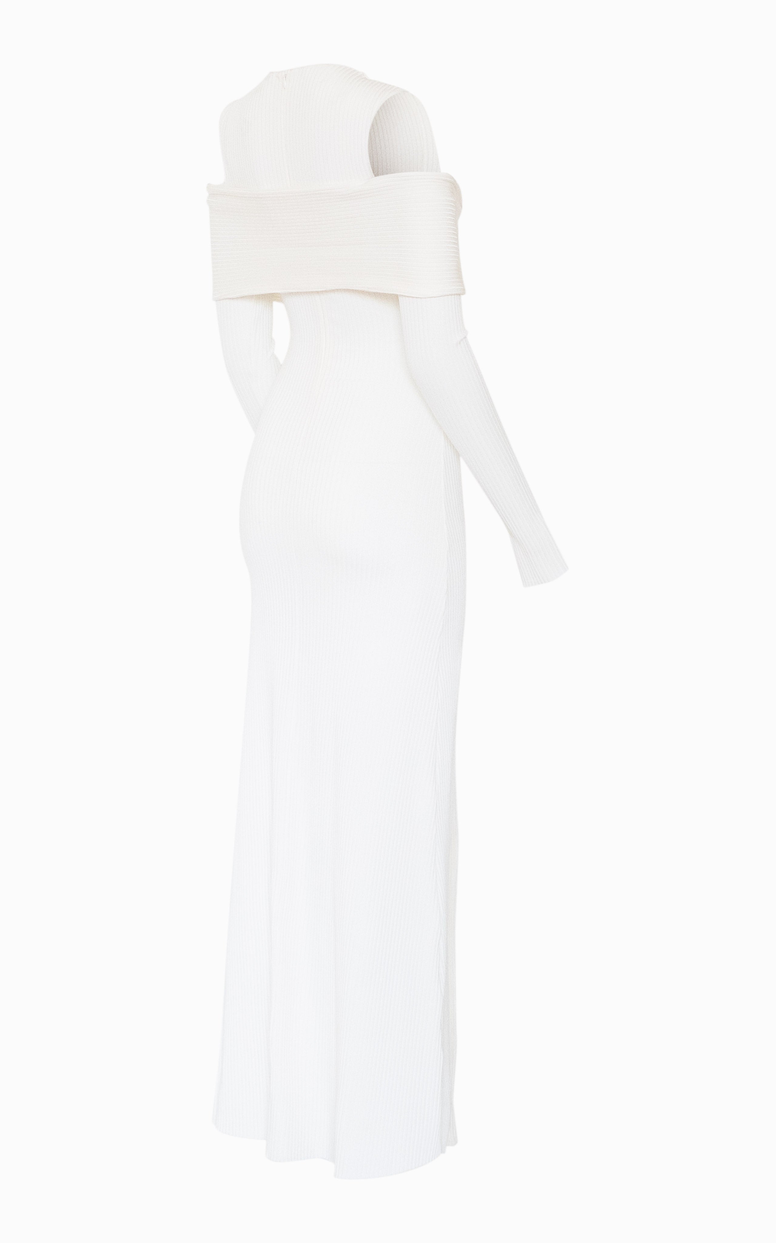 Bandage Rib Midi Dress | Ivory - SAMPLE