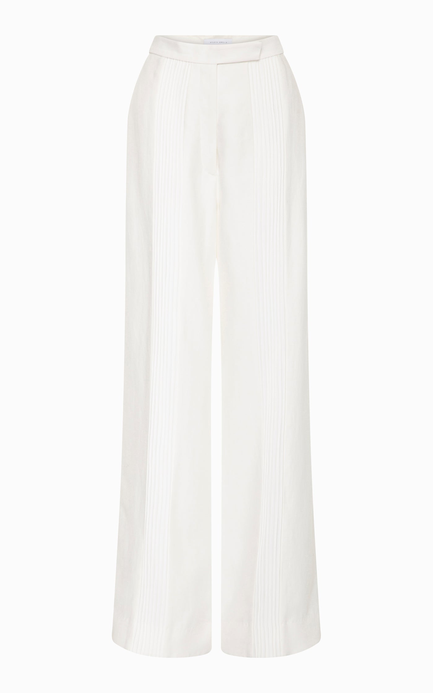 Column Pintucked Pants | Ivory