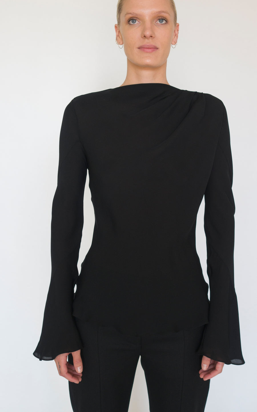 Double Helix Long Sleeve Top | Black