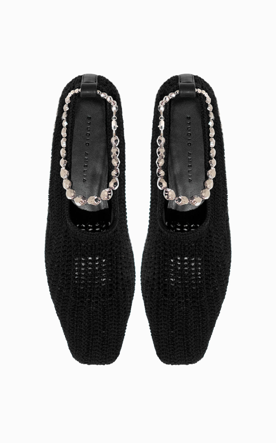 Trinket Crochet Ballet Flat | Black