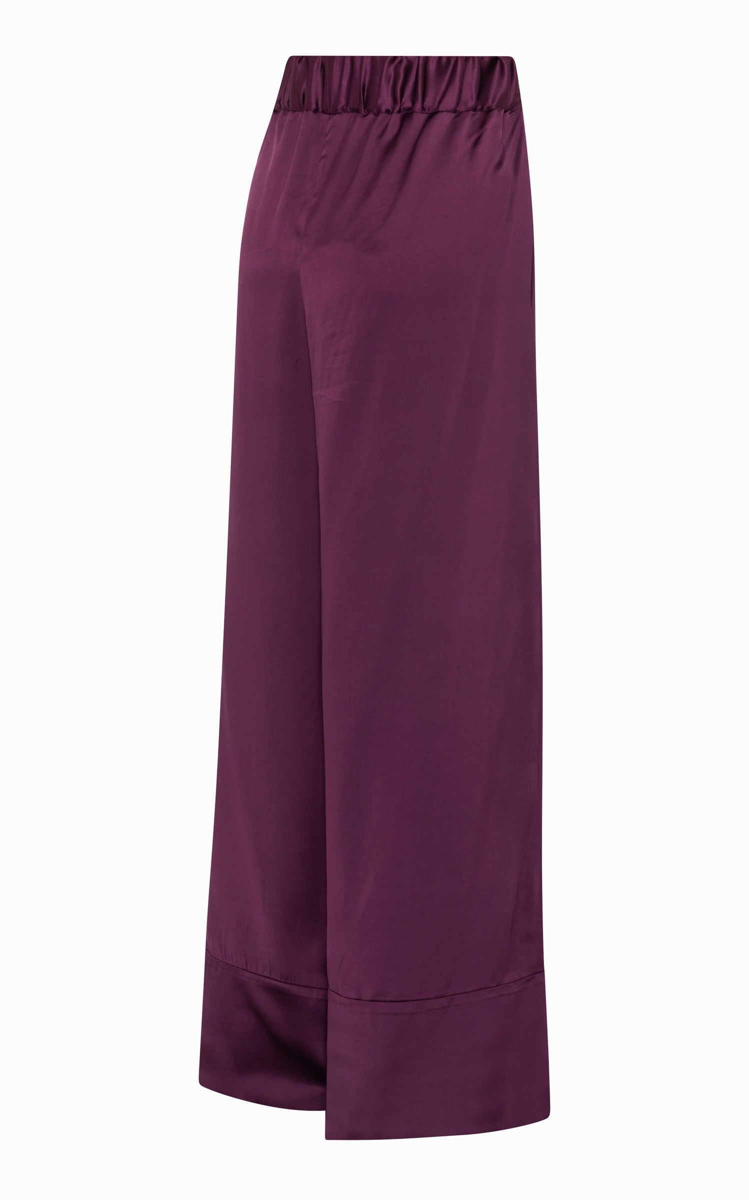 Fluid Palazzo Pant | Aubergine - SAMPLE