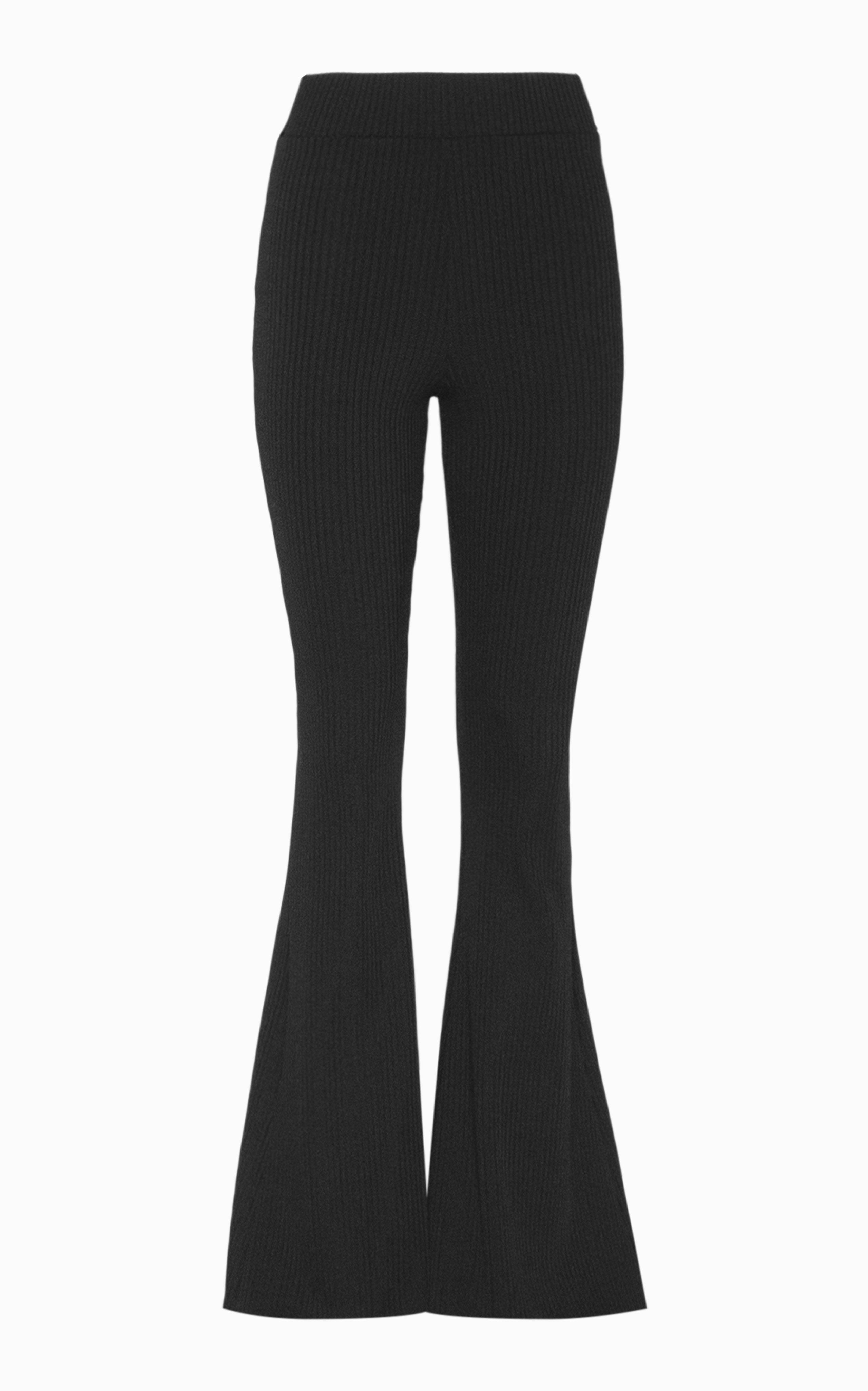 Giza Rib Flare Pant | Black