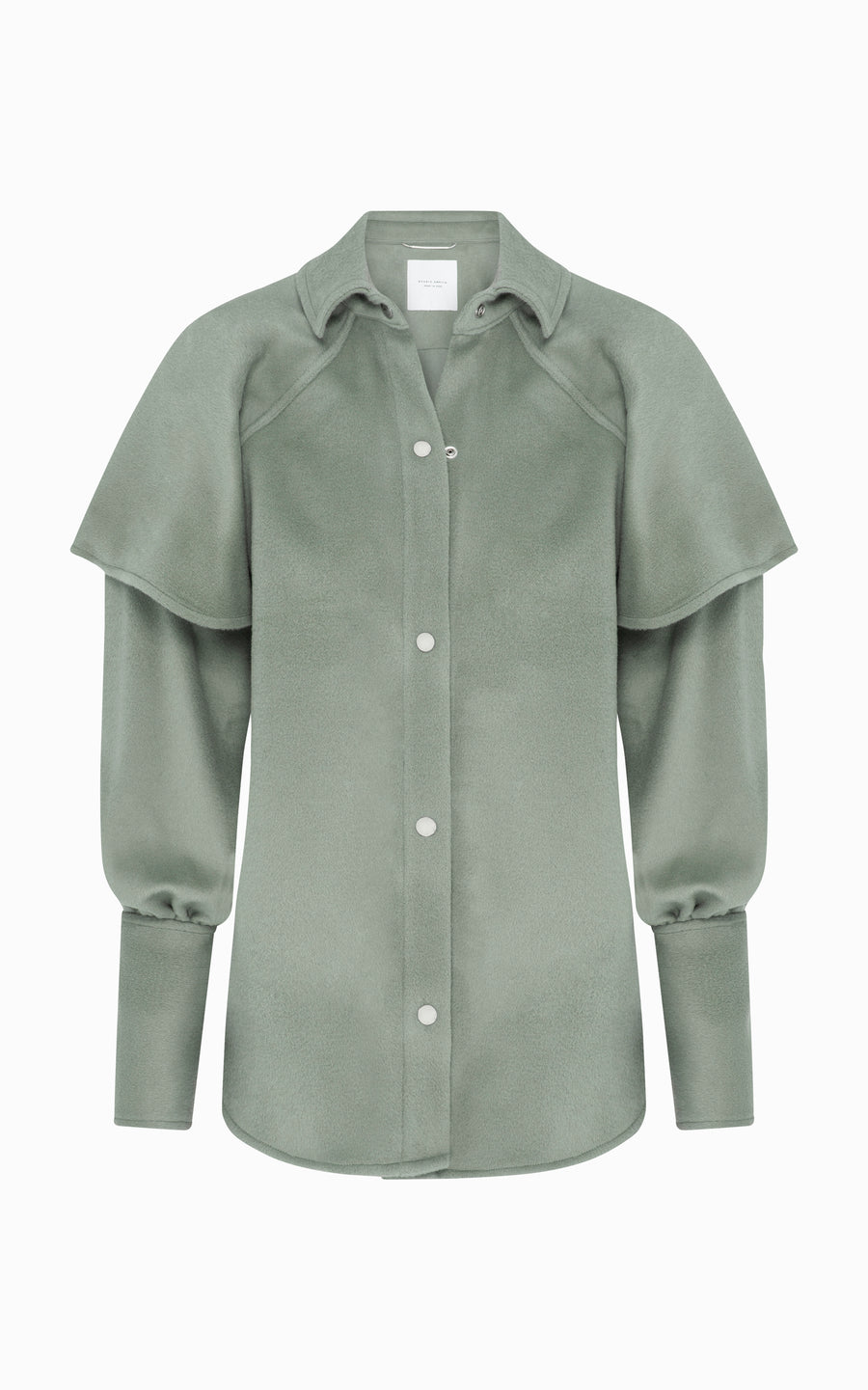 Phantom Cape Shirt Jacket | Pistachio - SAMPLE