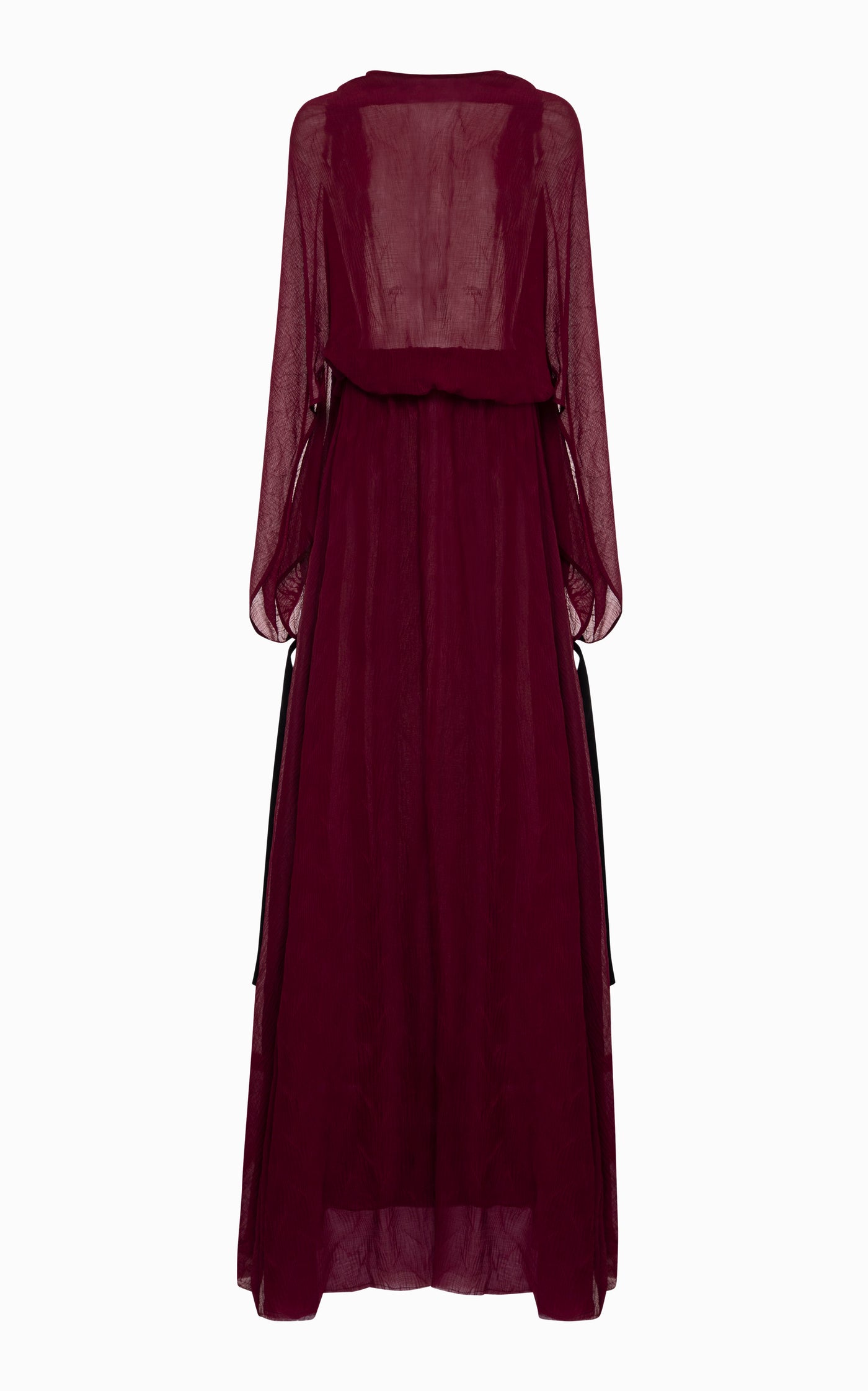 Medusa Pleated Maxi Dress | Bordeaux - SAMPLE