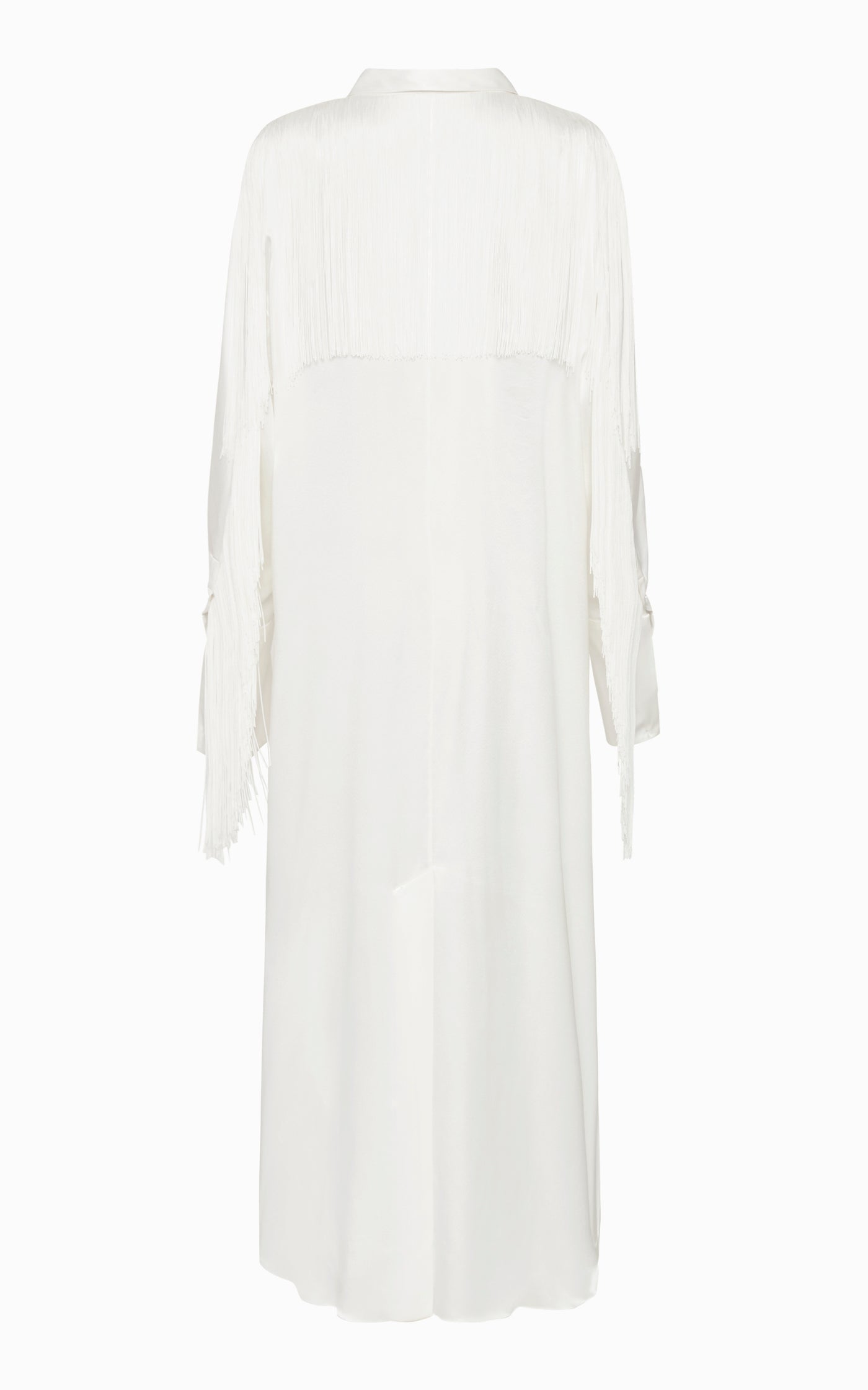 Nettle Fringed Shirt Dress | Ivory