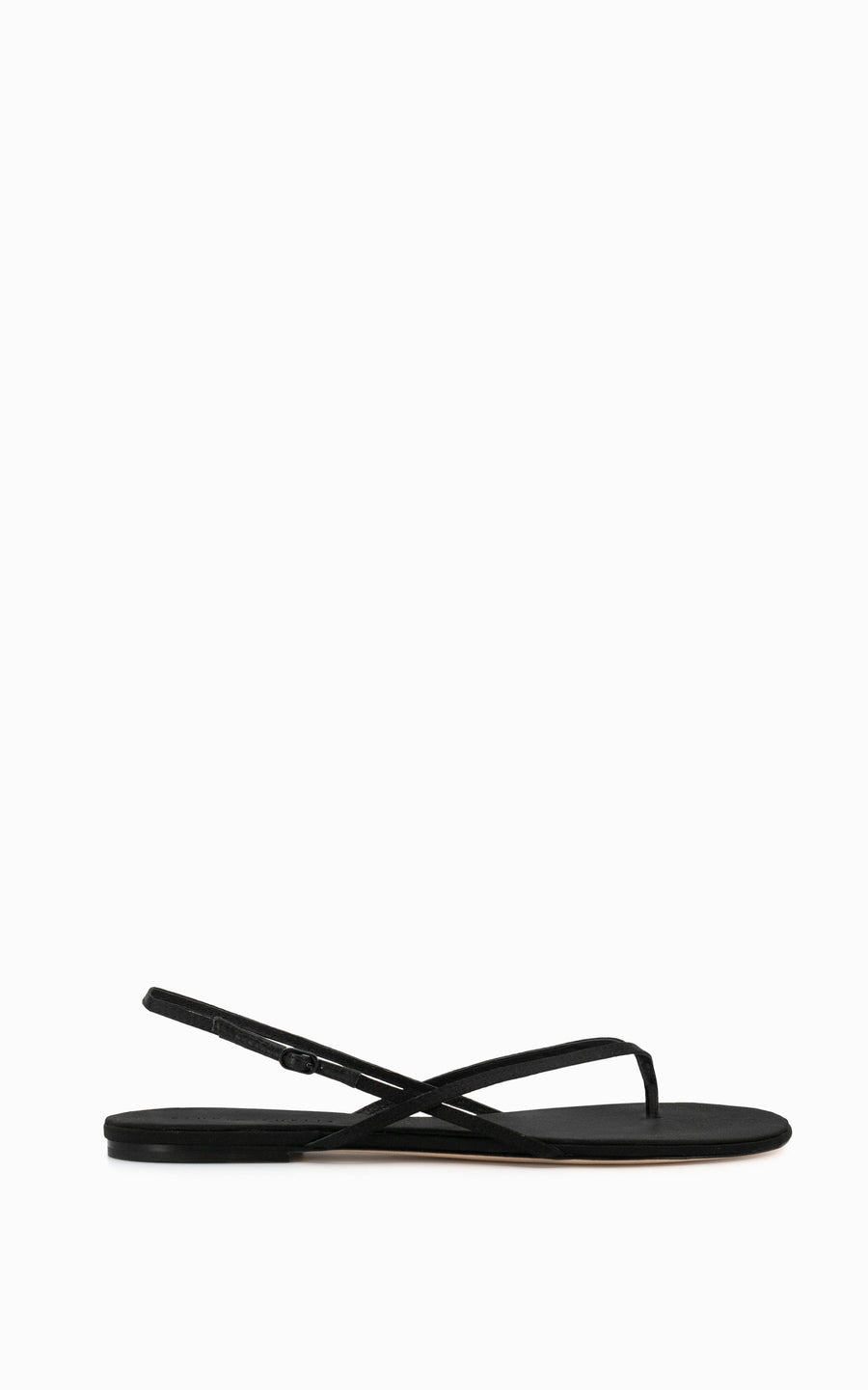 Wishbone Flat | Black Satin