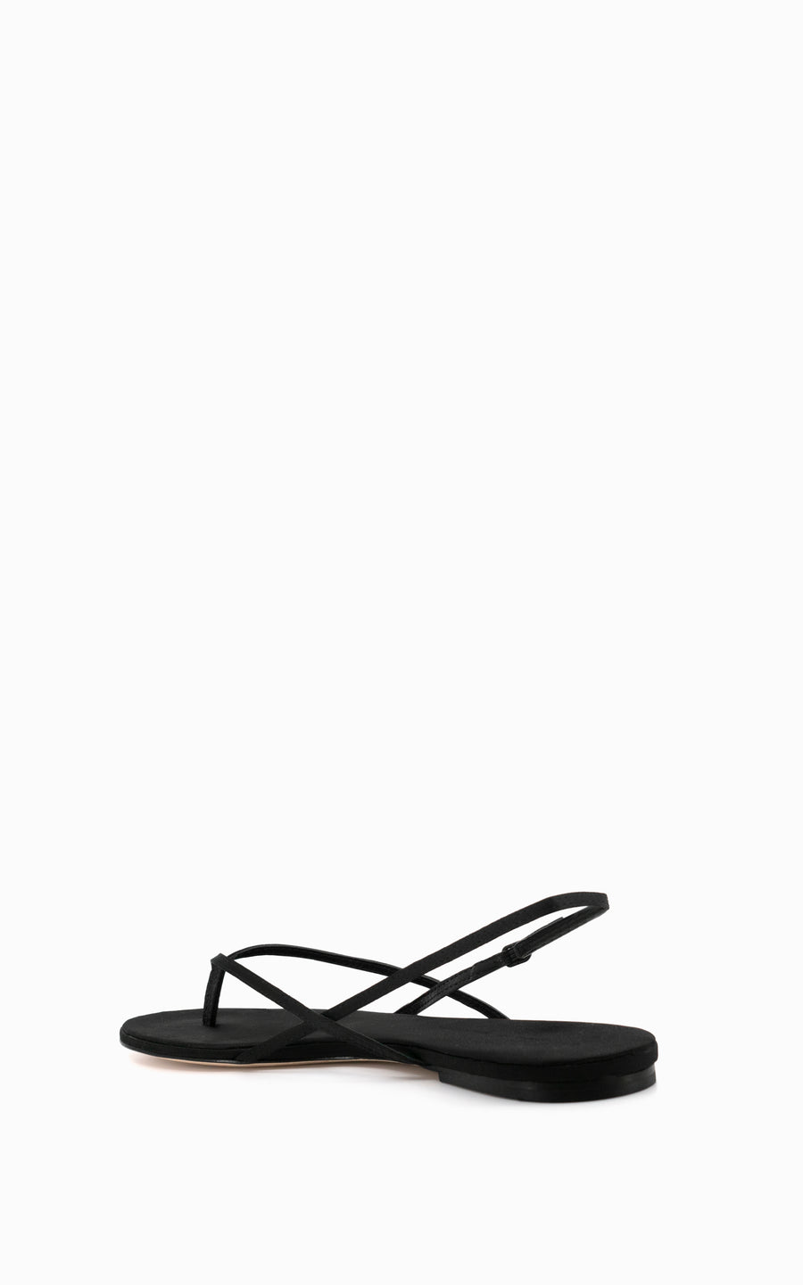 Wishbone Flat | Black Satin