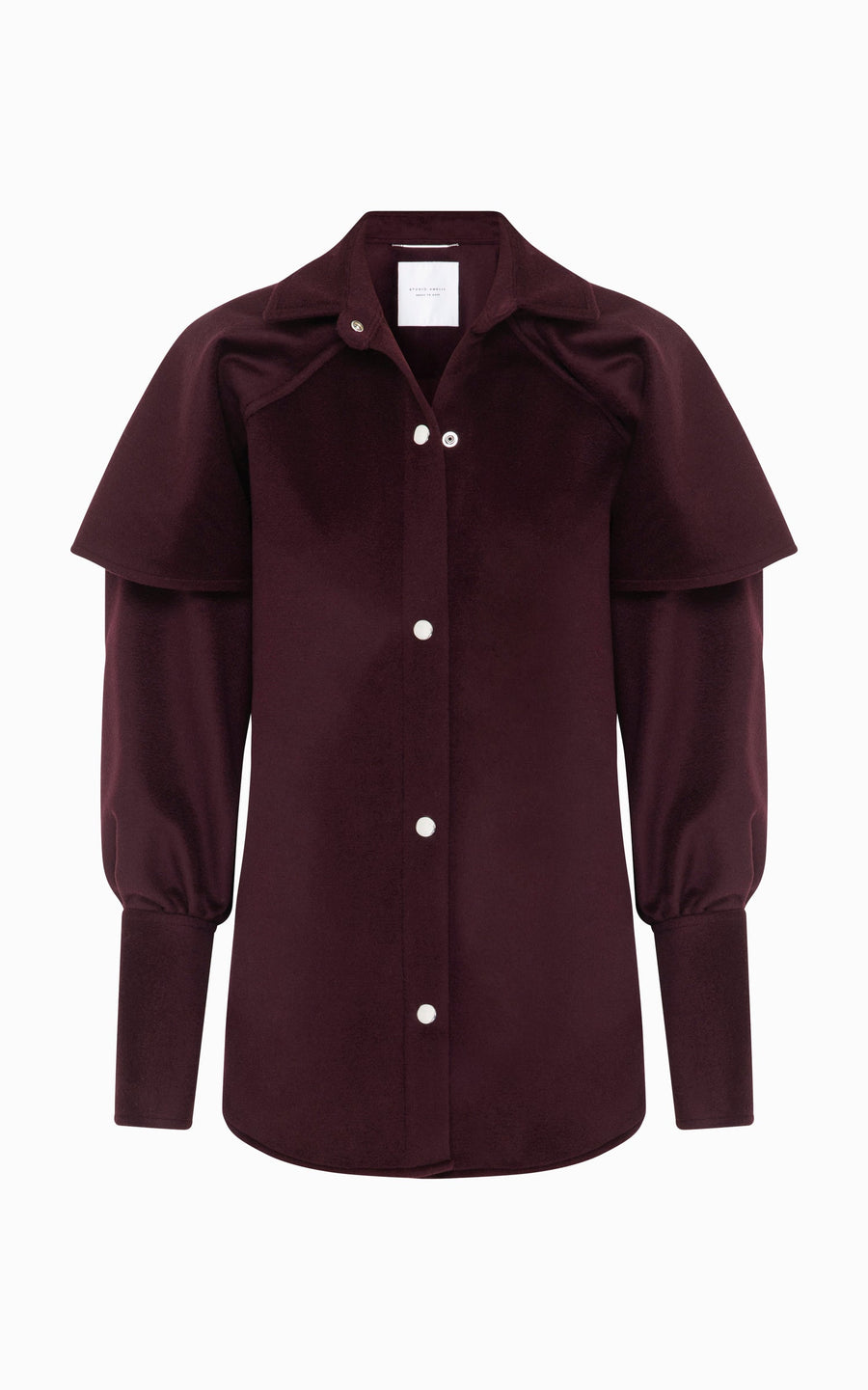 Phantom Cape Shirt Jacket | Aubergine - SAMPLE