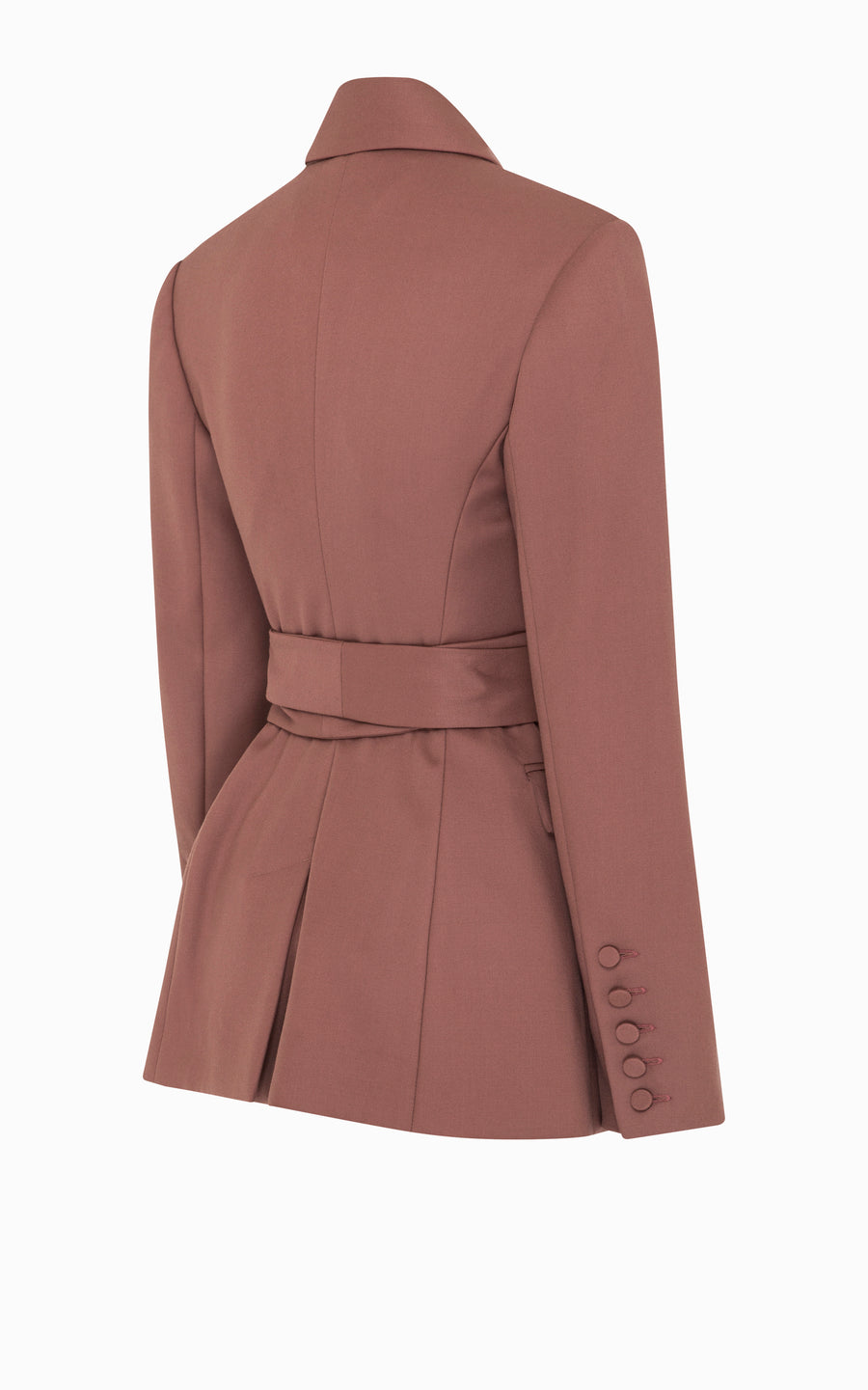 Serpentine Wrap Blazer | Mauve - SAMPLE