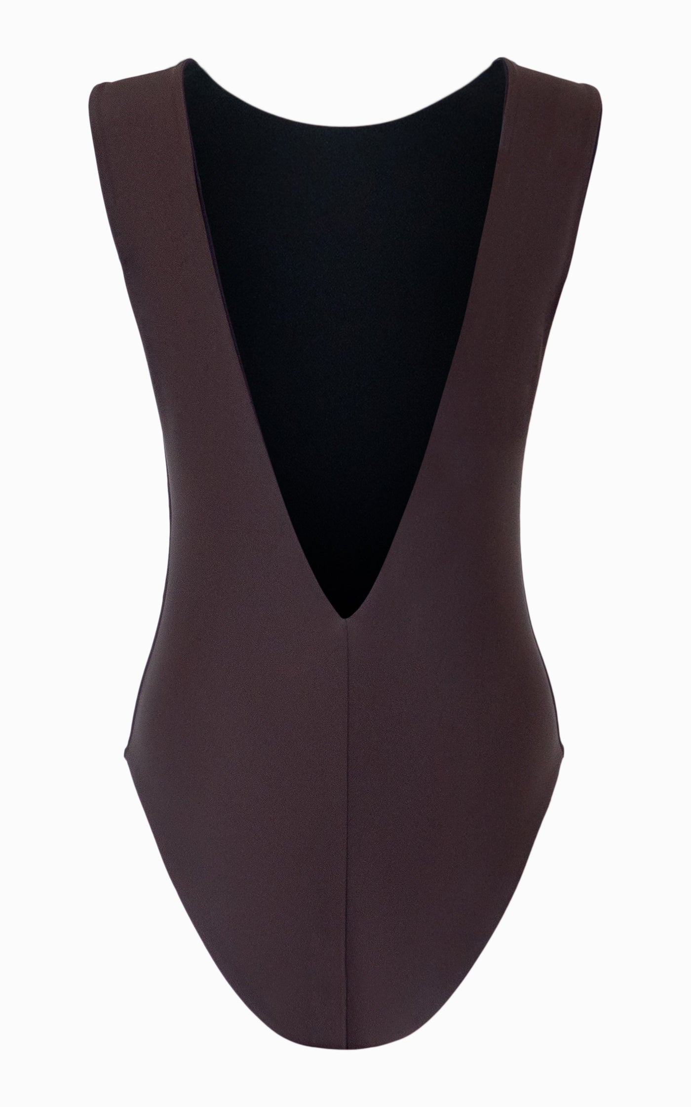 Sliced Back Reversible Swimsuit | Black/Chocolate
