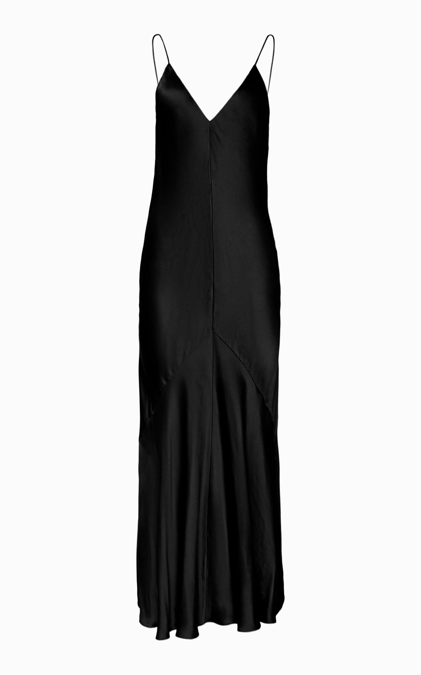 Liquid Bias Slip Dress | Black