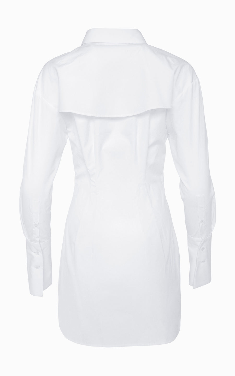 Nipped Mini Shirt Dress | White